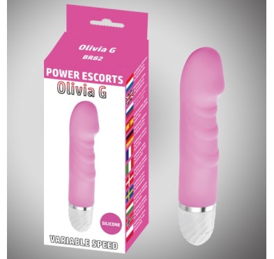 Olivia g pink 16,5 cm silicone vibrating 10 speed